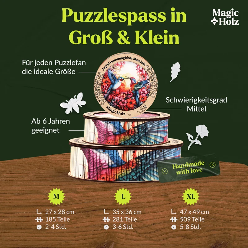 Fröhliche Kolibris Mandala
