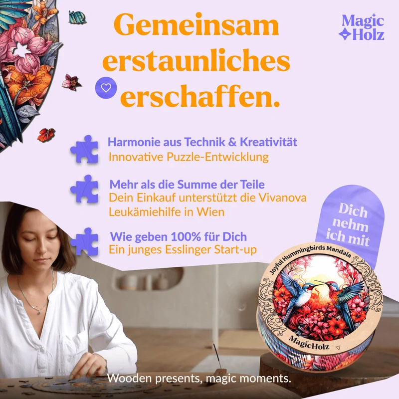 Fröhliche Kolibris Mandala