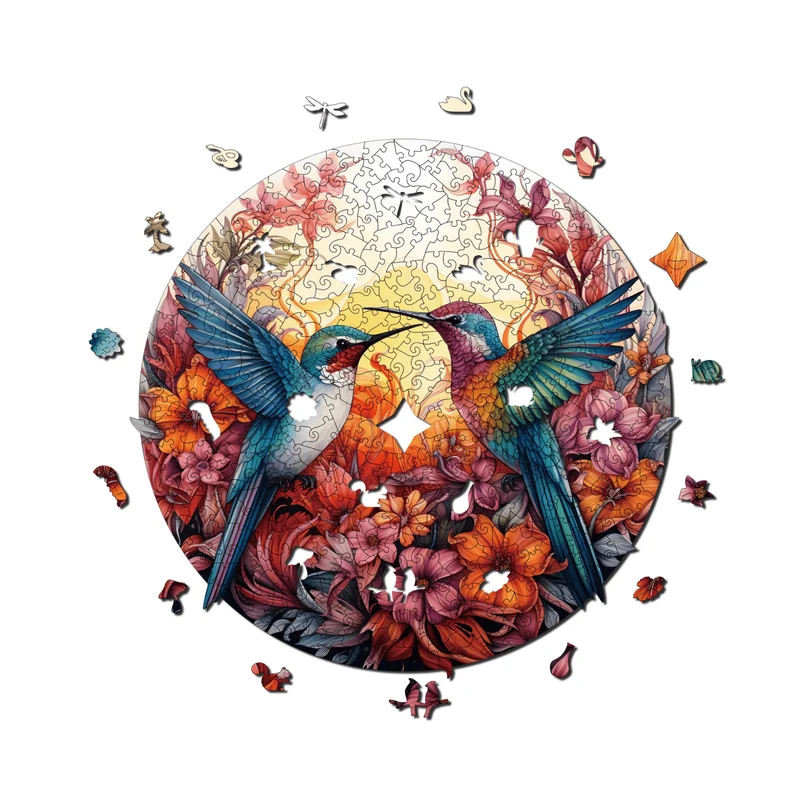 Fröhliche Kolibris Mandala