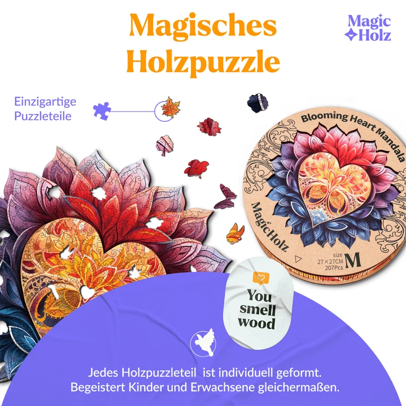 Blühendes Herz Mandala