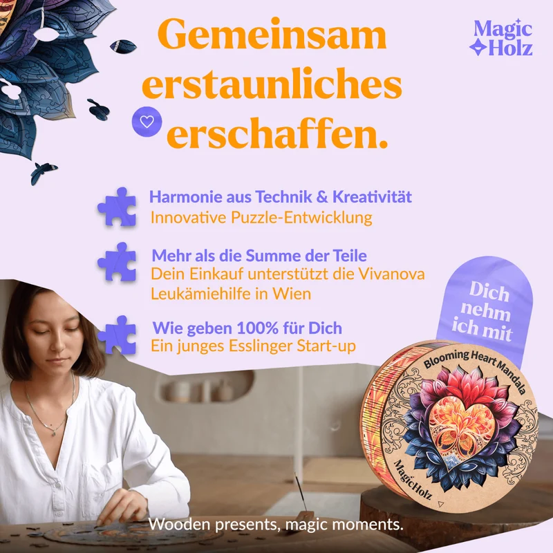 Blühendes Herz Mandala