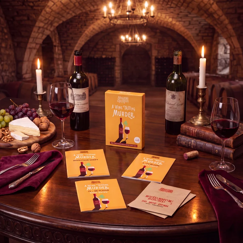 A Wine Tasting Themed Murder Mystery Game Kit