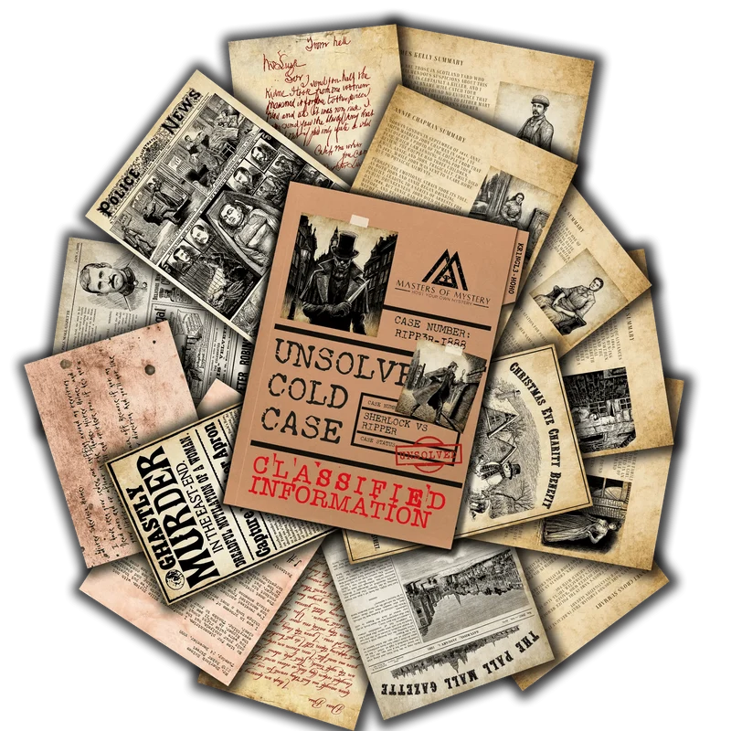 Holmes vs Ripper Unsolved Cold Case File Murder Mystery Game - Sherlock Holmes Vs Jack The Ripper - Perfect Date Night Game