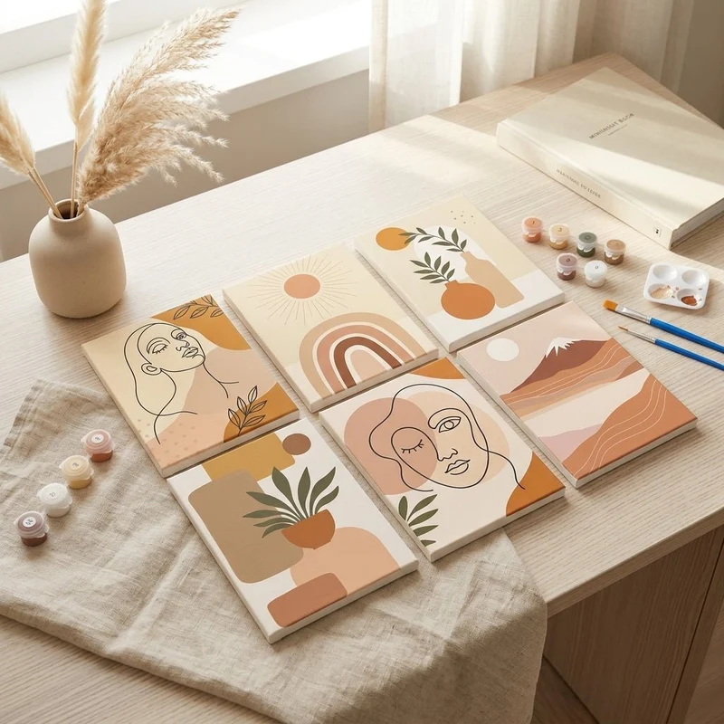 MINI MALEN NACH ZAHLEN | BOHO MOMENTS – 6er Set
