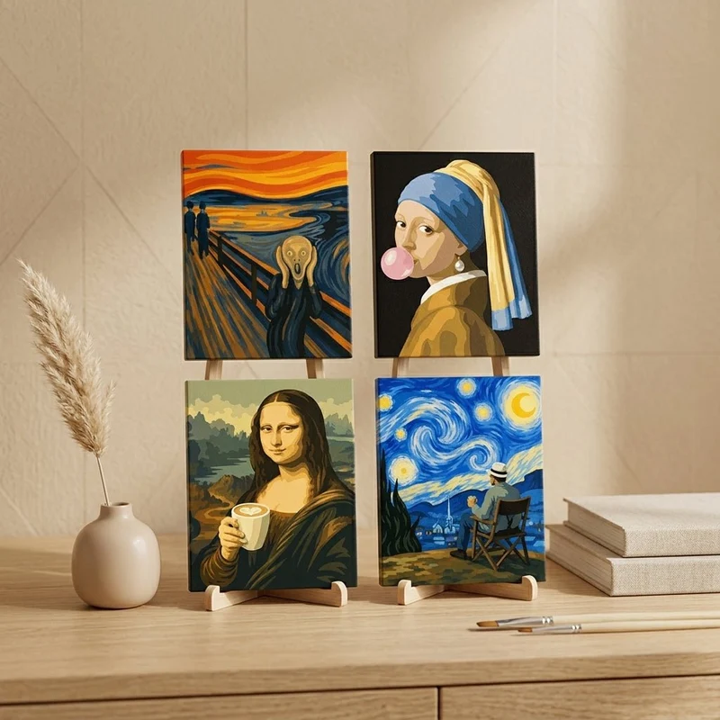 MINI MALEN NACH ZAHLEN | KUNST MIT TWIST - 4er Set