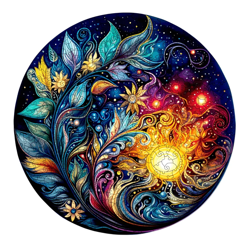 Mystische Blumen Galaxie Mandala
