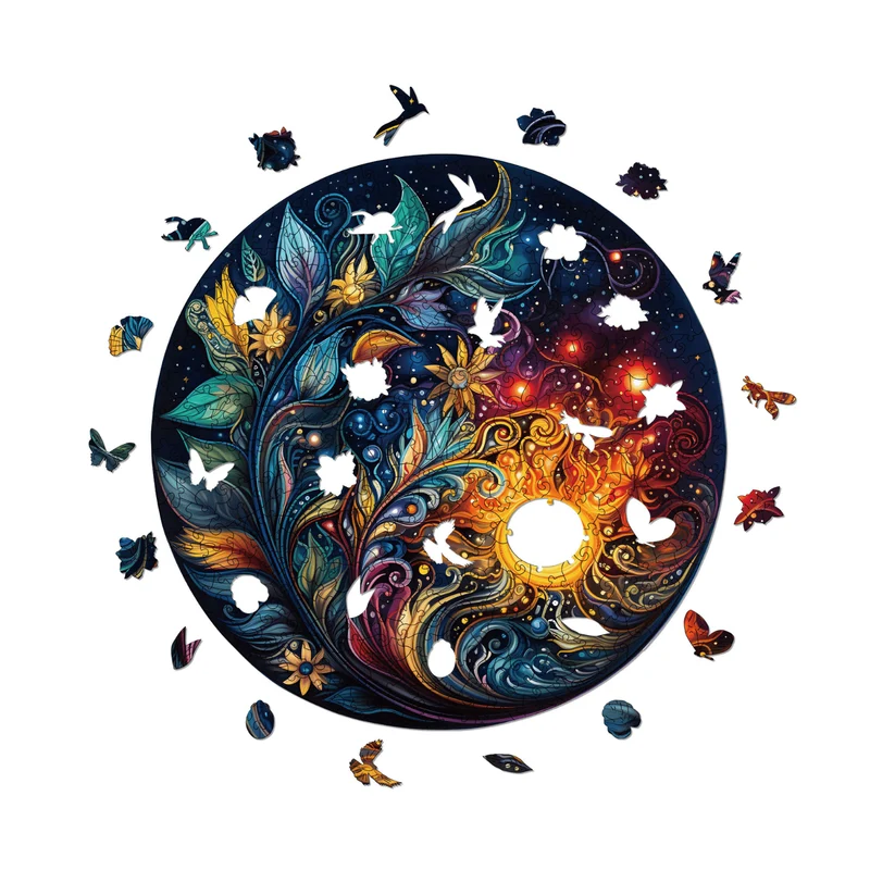 Mystische Blumen Galaxie Mandala