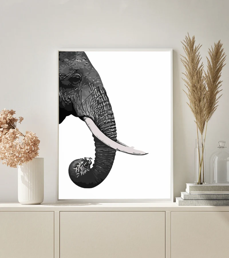 MALEN NACH ZAHLEN | ELEFANT PROFIL