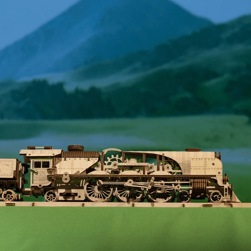 V-Express Dampflokomotive mit Tender