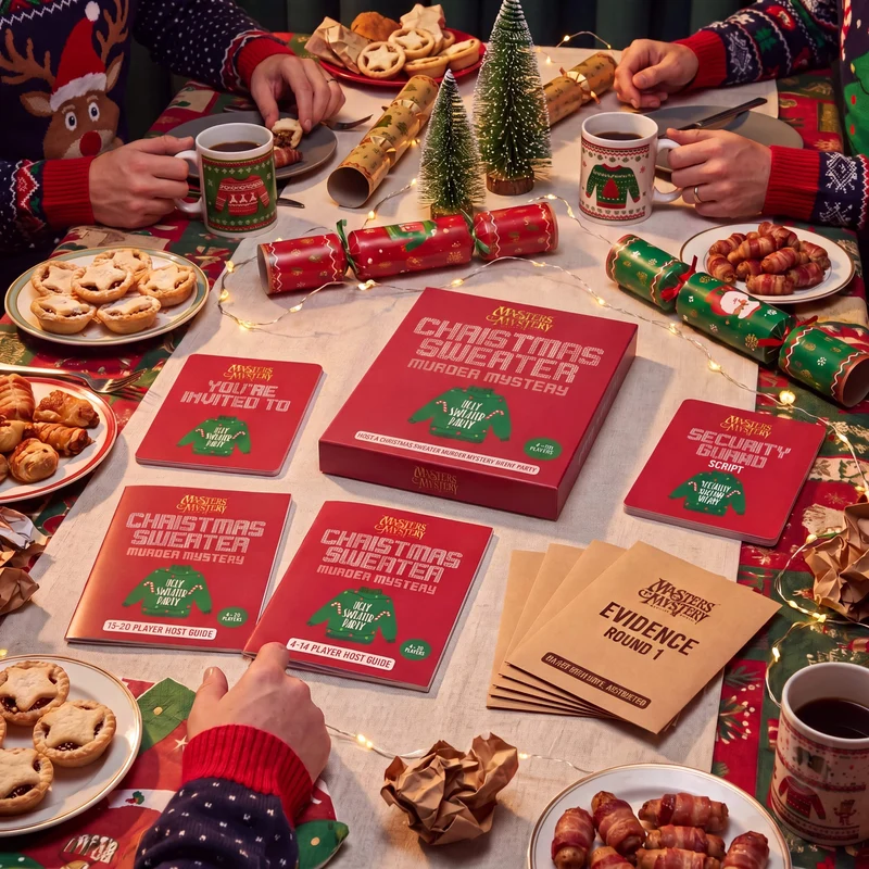 Office Christmas Sweater Party Murder Mystery Game Kit