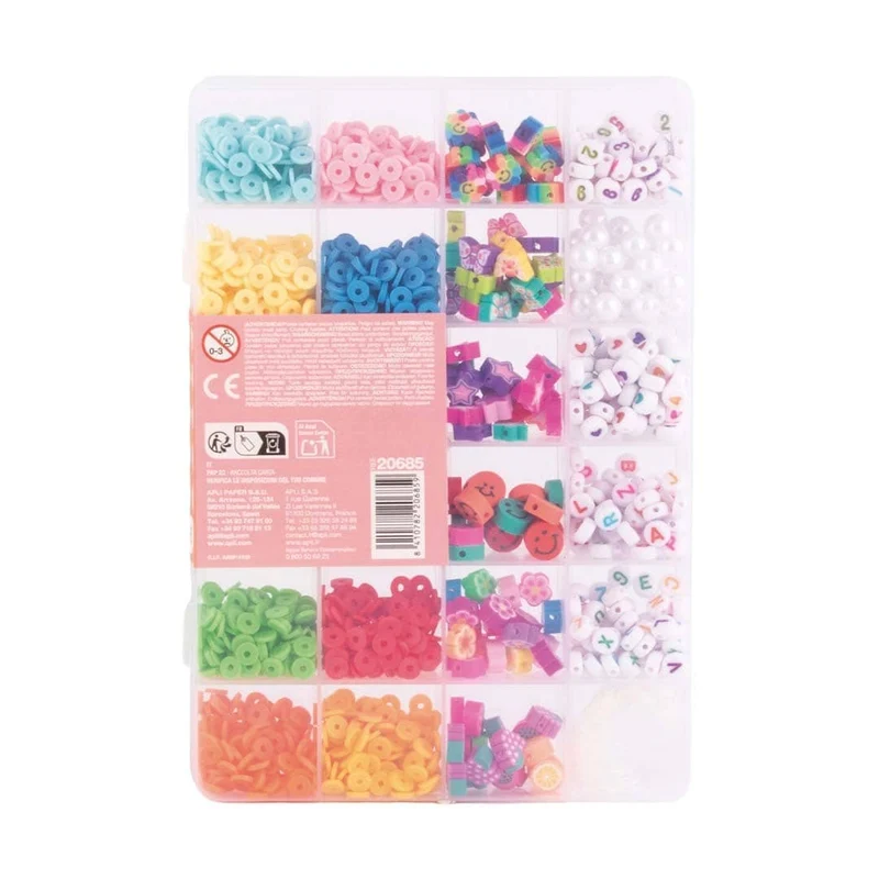 Perlen-Bastelset für Armbänder und Ketten (1000 Teile)