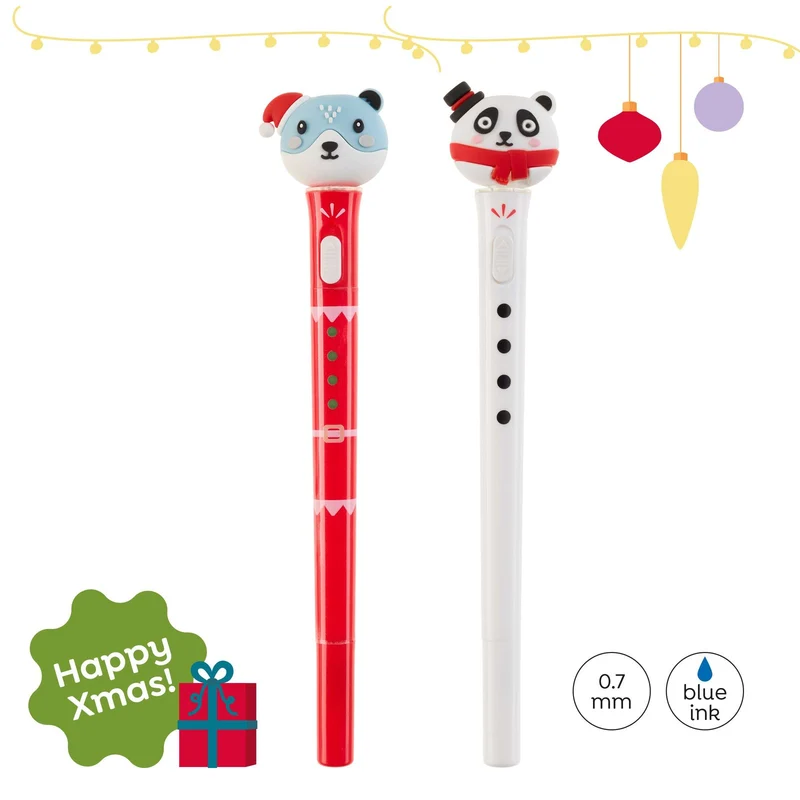 Weihnachtskugelschreiber mit Projektor – Panda