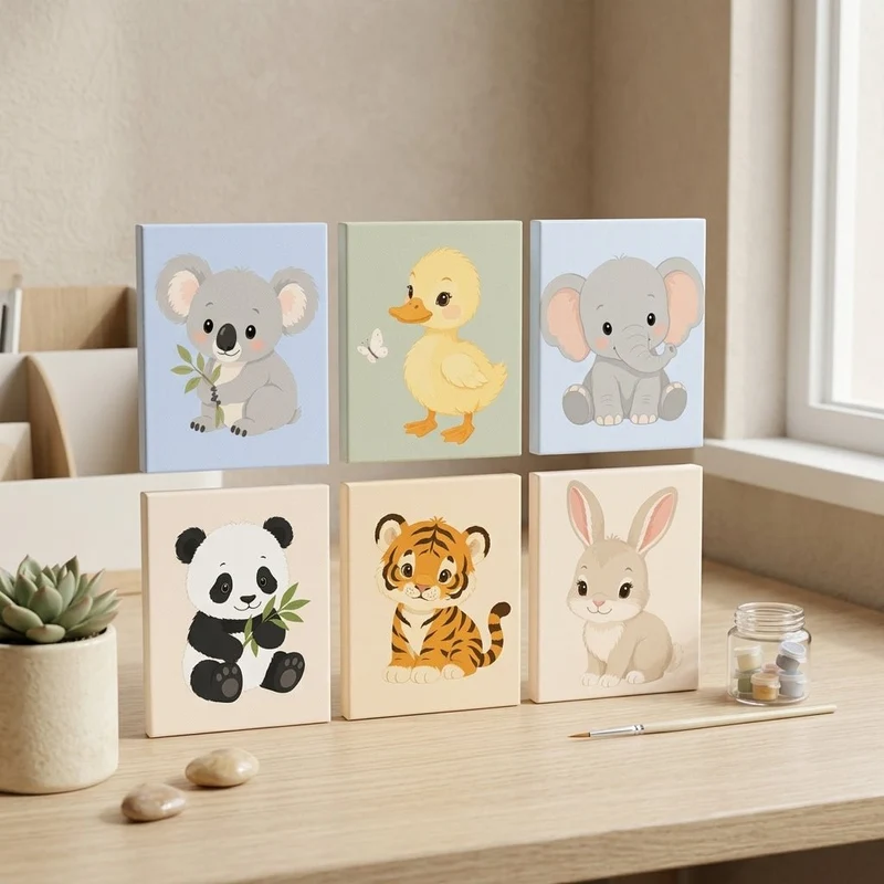 MINI MALEN NACH ZAHLEN | TIERFREUNDE – 6er Set
