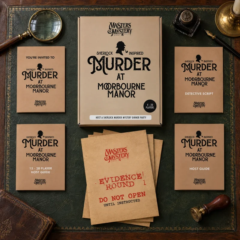 Sherlock Holmes Murder Mystery Host Your Own Game Kit