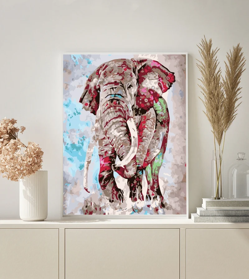 MALEN NACH ZAHLEN | BUNTER ELEFANT