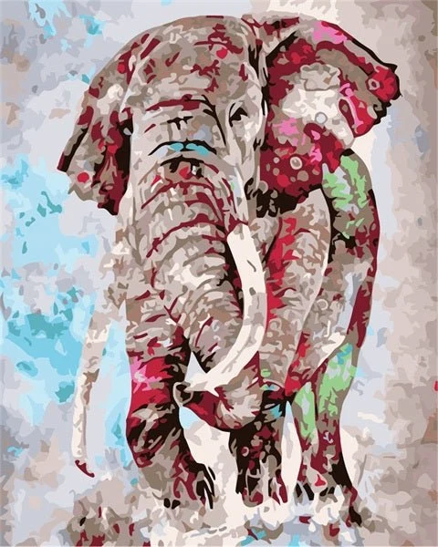 MALEN NACH ZAHLEN | BUNTER ELEFANT