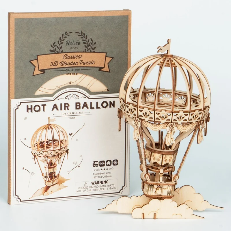 Heißluftballon als Holz