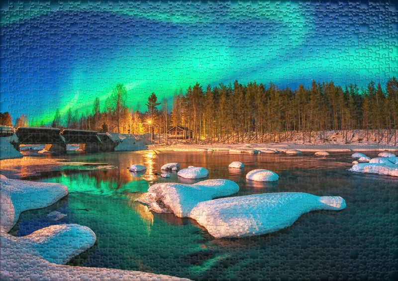 Puzzle 1000 Teile "Einsame Lichter"
