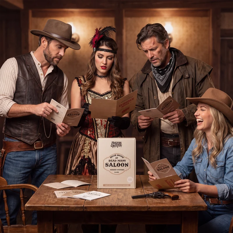 Wild West Cowboy Murder Mystery Host Your Own Game Kit