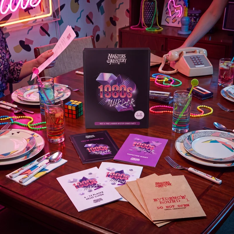 1980s Murder Mystery Game Kit