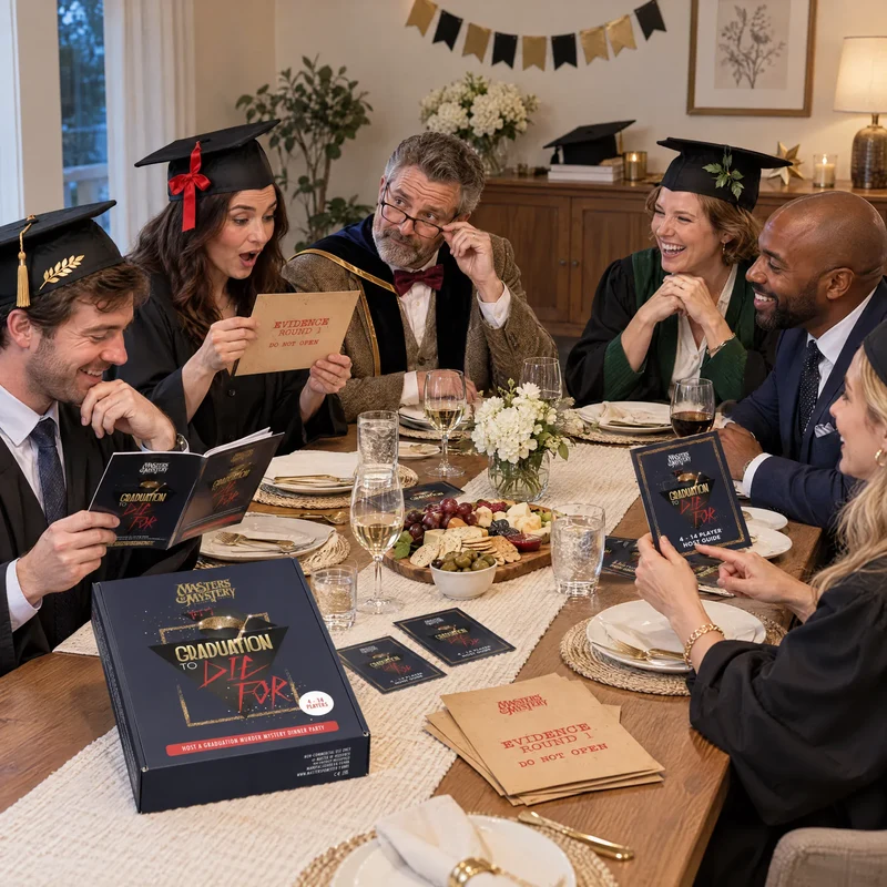 "A Graduation to Die For" Murder Mystery Game Kit - Themed Party Fun
