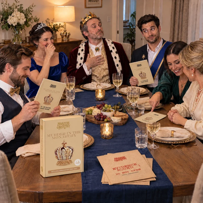 Monarchy Game & Royal Family Themed Murder Mystery Game Kit
