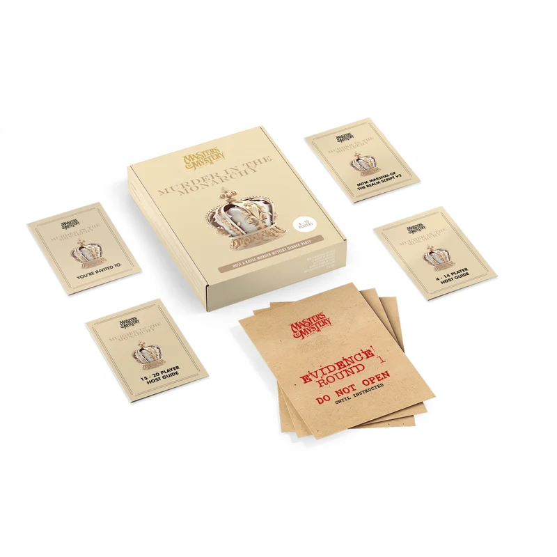 Monarchy Game & Royal Family Themed Murder Mystery Game Kit