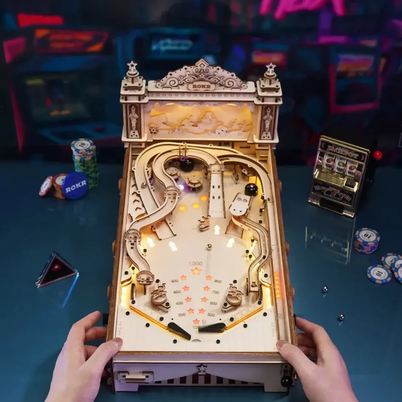 3D Pinball Maschine aus Holz