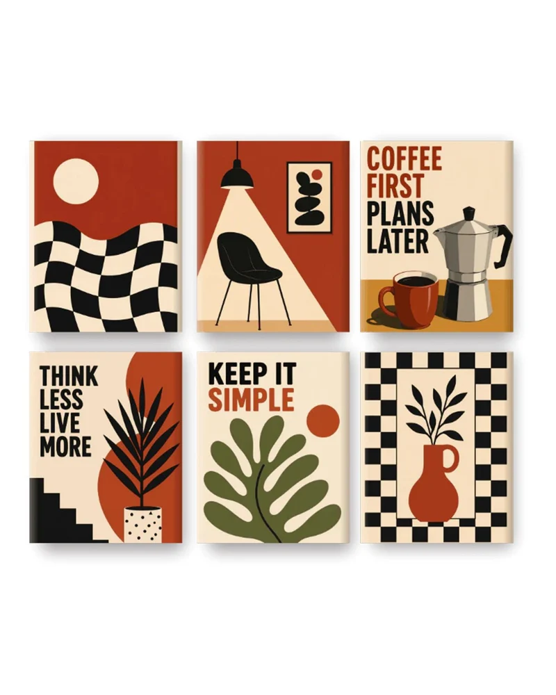 MINI MALEN NACH ZAHLEN | MODERN RETRO – 6er Set