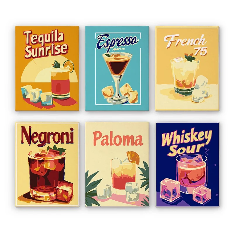 MINI MALEN NACH ZAHLEN | NIGHT COCKTAIL - 6er Set