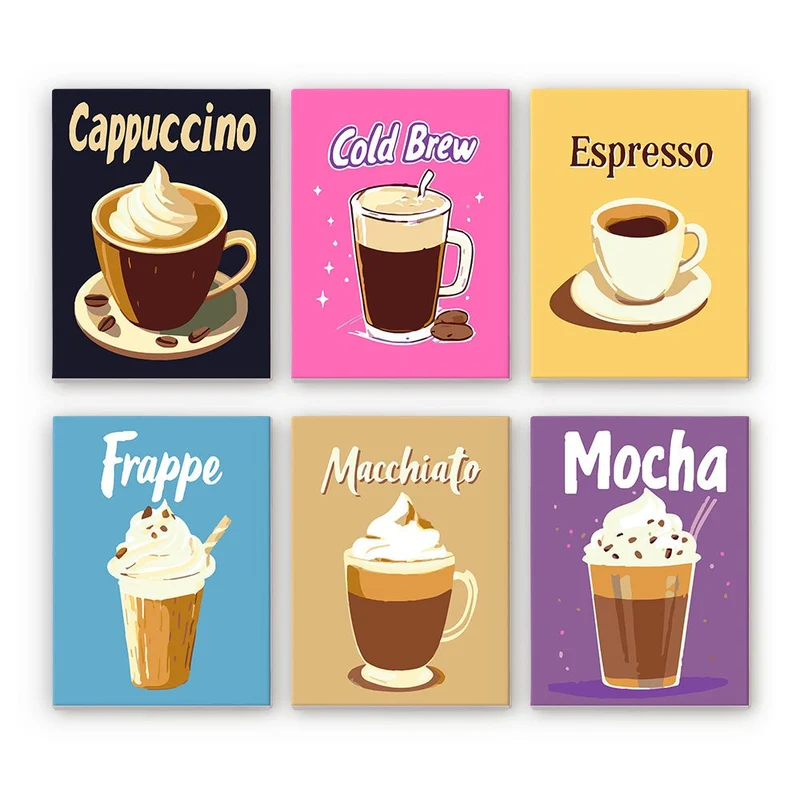 MINI MALEN NACH ZAHLEN | COFFEE - 6er Set