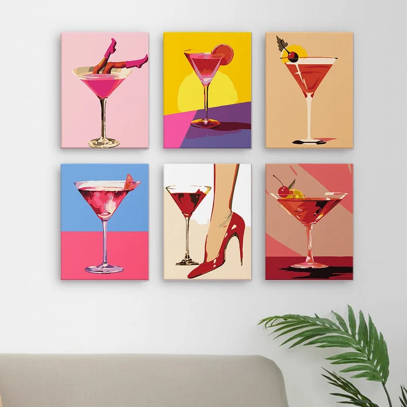 MINI MALEN NACH ZAHLEN | COCKTAIL LADYS - 6er Set