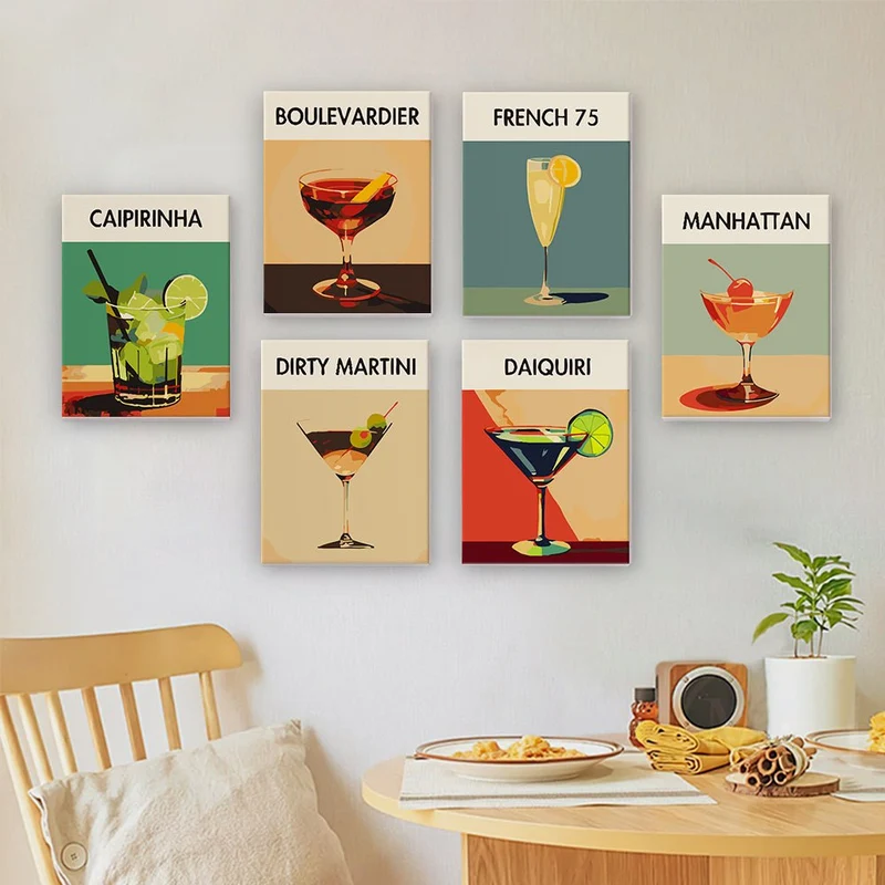 MINI MALEN NACH ZAHLEN | COCKTAIL EDEL - 6er Set