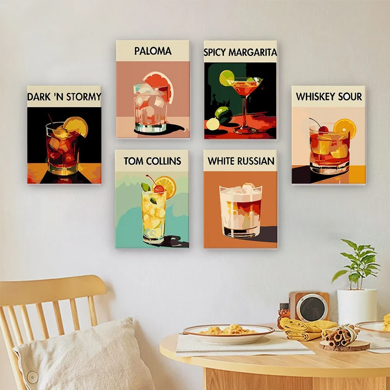 MINI MALEN NACH ZAHLEN | COCKTAIL FANCY - 6er Set