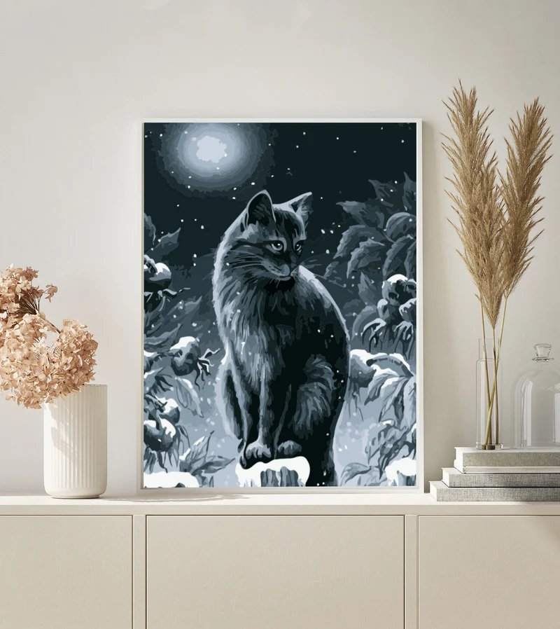 MALEN NACH ZAHLEN | SCHNEEKATZE