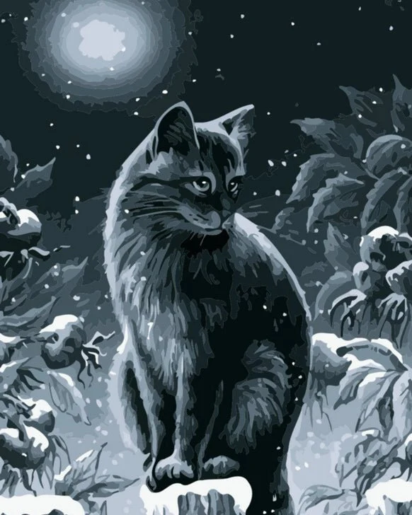 MALEN NACH ZAHLEN | SCHNEEKATZE