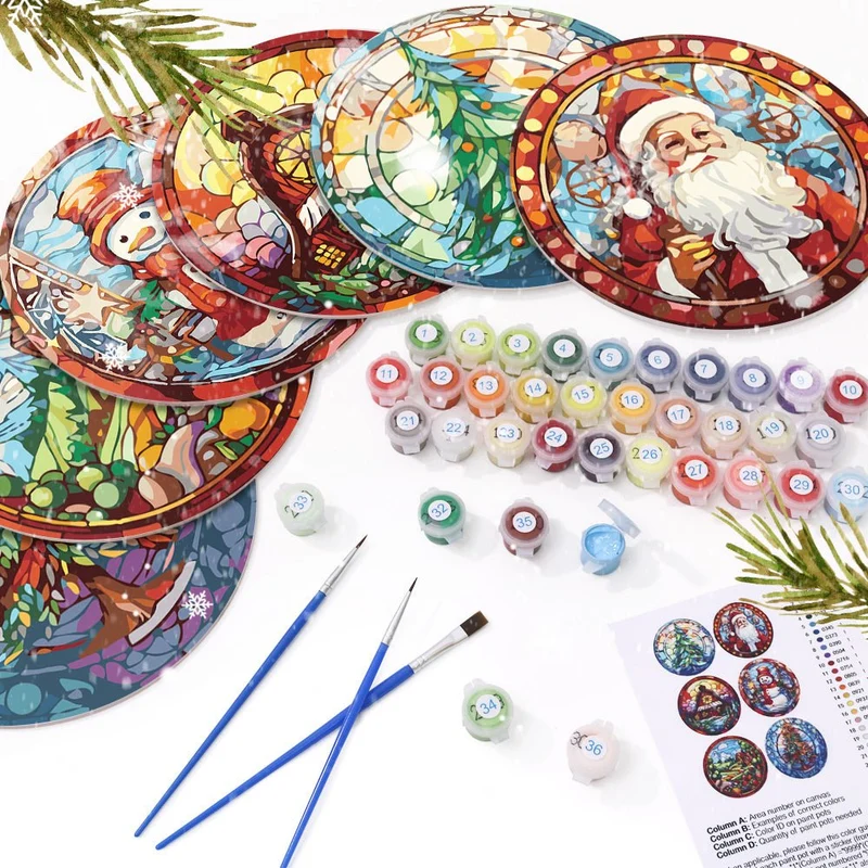 MALEN NACH ZAHLEN | TISCHSET CHRISTMAS - 6 Stk.