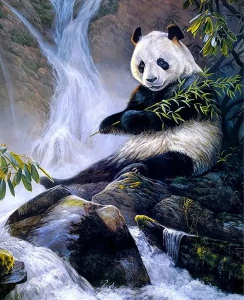 MALEN NACH ZAHLEN | PANDA AM FLUSS