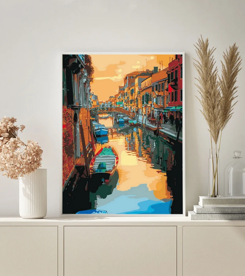 MALEN NACH ZAHLEN | VENEDIG SONNENUNTERGANG