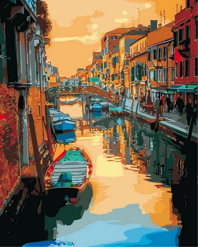 MALEN NACH ZAHLEN | VENEDIG SONNENUNTERGANG