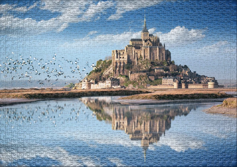 Puzzle 1000 Teile "Schloss Mont Saint-Michel"