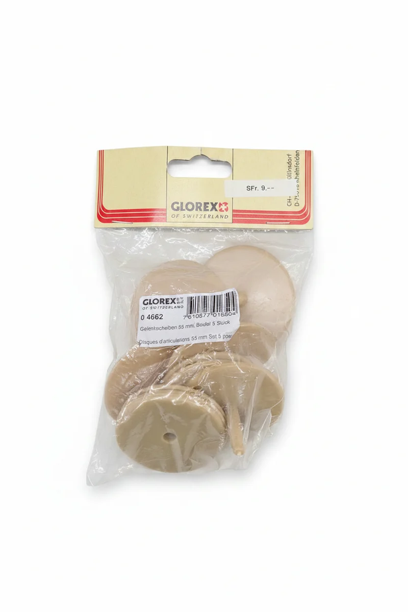 Glorex Teddybär Gelenkscheiben 55mm – 5er Pack