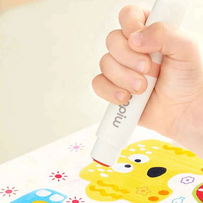 Abwaschbare Marker mit runder Spitze – 6 Farben