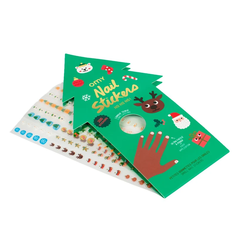 Nagelsticker – Weihnachtsbaum, 200 Stück