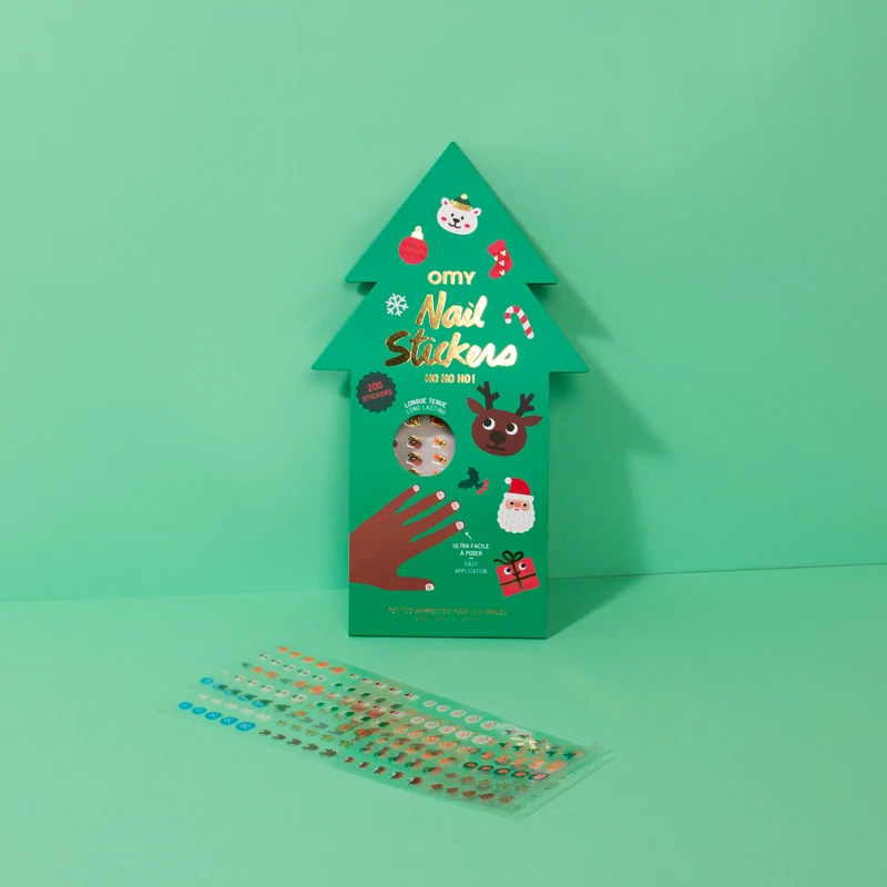 Nagelsticker – Weihnachtsbaum, 200 Stück