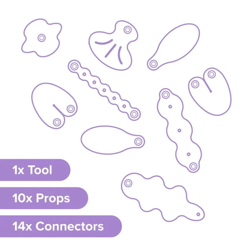 Kreatives Formenset Deco-Props – Blobbies, 25 Teile