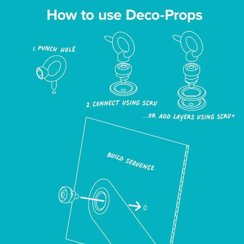 Set mit kreativen Formen Deco-Props – Twisties, 18 Stück