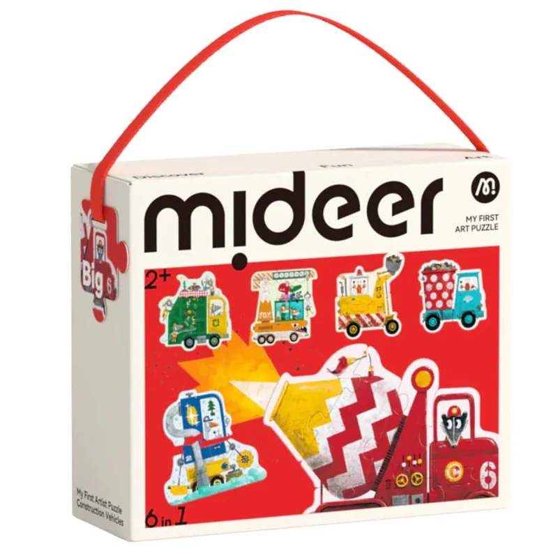 Mein erstes 6-in-1-Puzzle – Fahrzeuge auf der Baustelle