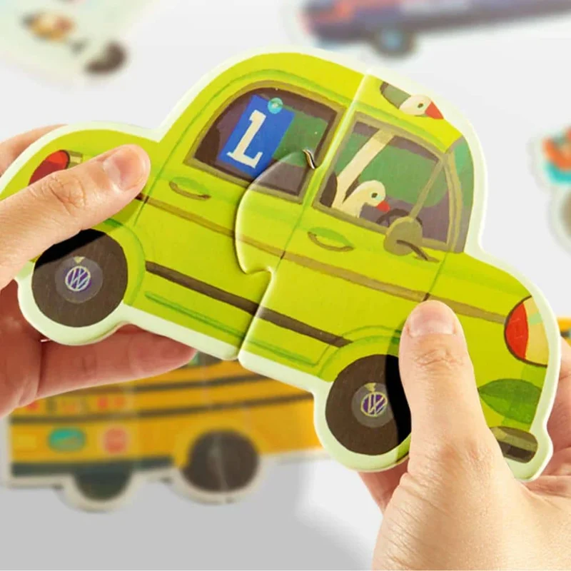 Mein erstes 6-in-1-Puzzle – Fahrzeuge auf der Baustelle