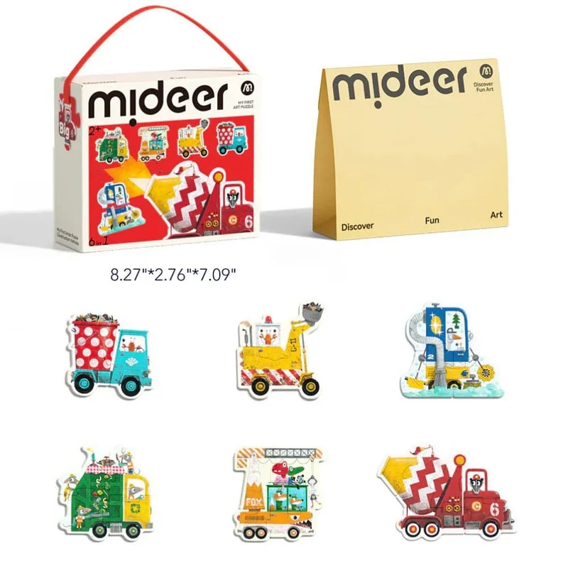 Mein erstes 6-in-1-Puzzle – Fahrzeuge auf der Baustelle